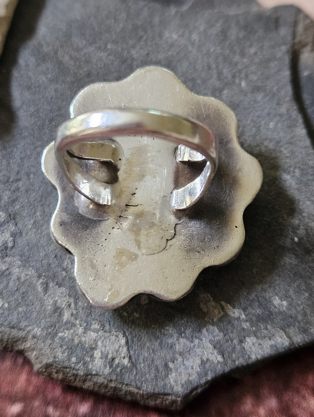 Navajo Turquoise Sterling Silver Ring - Picture 4 of 5